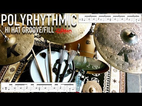 Splashing Polyrhythmic Hi Hat Groove/Fill - Advanced Drum Lesson by Nick Bukey