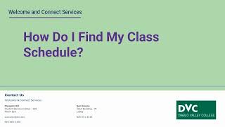 How Do I find My Class Schedule