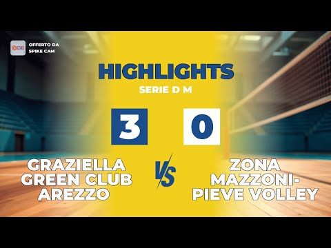 Graziella Green Club Arezzo vs Zona Mazzoni- Pieve Volley | 3-0 | Highlights | Serie D M