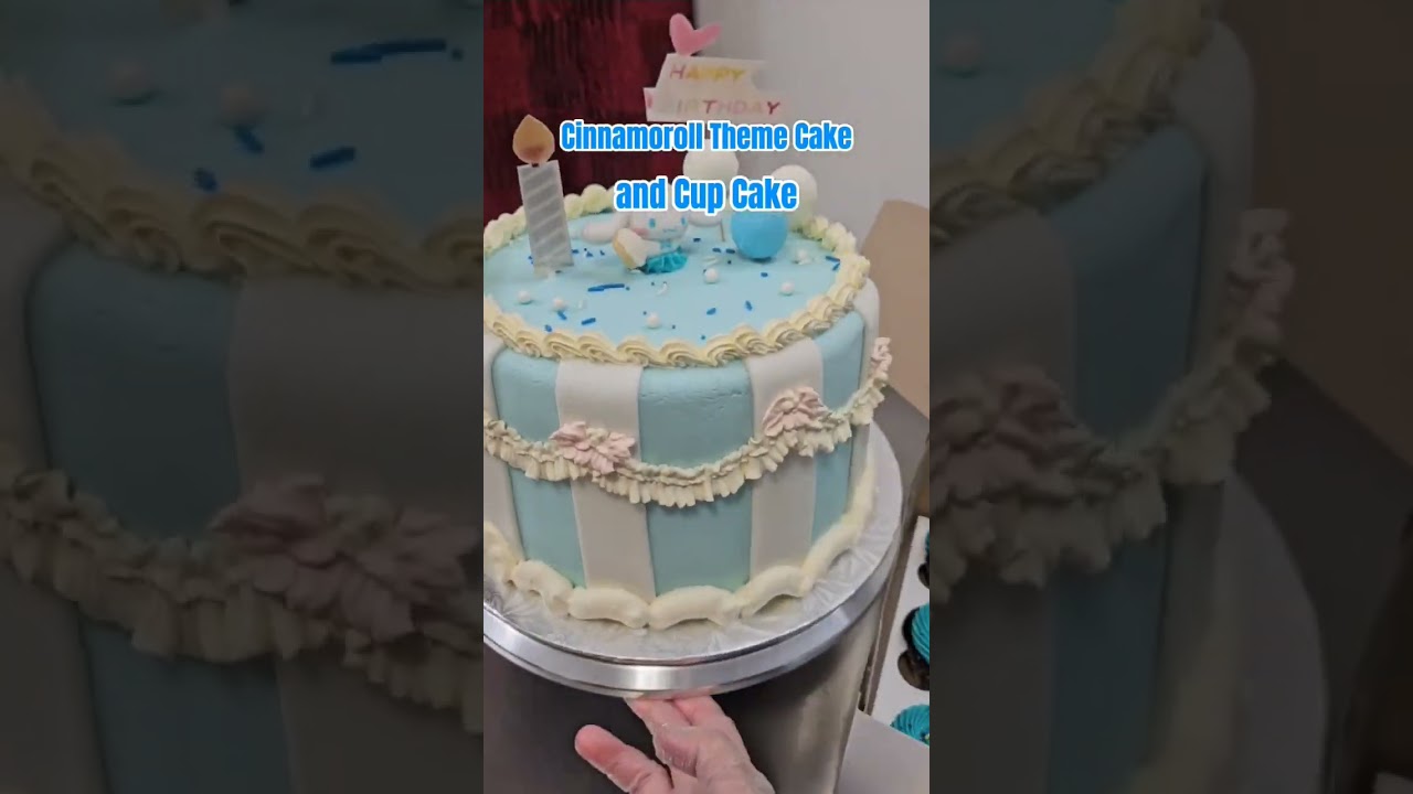 Cinnamaroll Theme Cake and cupcake!#shorts #cake #cinnamoroll