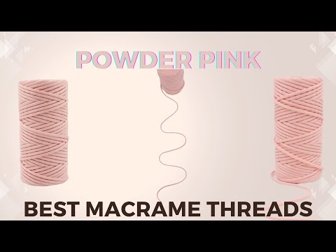 Powder Pink Round Macrame Crochet Thread