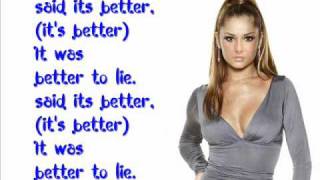 Cheryl Cole Ft  August Rigo - &quot;Better To Lie&quot; With Lyrics on Screen