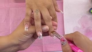 LETS DO MY SON'S GODMOTHER NAILS| TORTOISE NAILS|POLYGEL NAILS