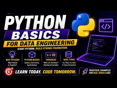 Python Basics For Data Engineering Variables Data Types Python Fundamentals Complete Tutorial