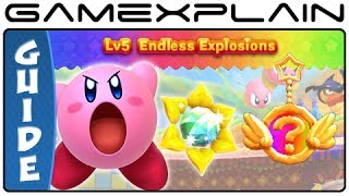 Kirby Triple Deluxe - World 5 Sun Stones & Rare Keychains Guide & Walkthrough (3DS)