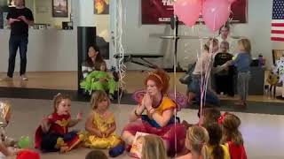 Fancy Nancy sings “Add a Little Fancy” at a party in Los Angeles
