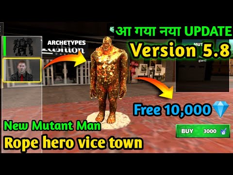 Rope hero vice town new update version 5.8 ||rope hero vice town version 5.8 ||rope hero 5.8 update