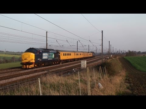 DRS 37425 & 37610 storm north past East Hyde - 3M05