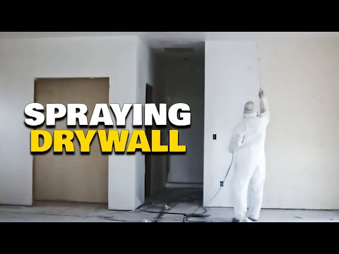 PRIMING AND PAINTING WALLS  Painting New Construction Sheet Rock Walls.  Spraying new drywall