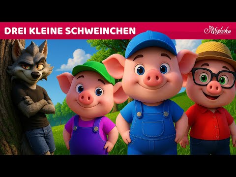 Drei kleine Schweinchen + Lied am Ende 🐷🎵 | 3D 4K | Märchen für Kinder