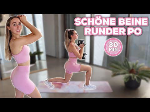 30-minute extreme leg and butt workout with dumbbells | No jumping & with warm-up!