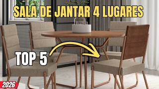 TOP 5 MELHORES MESAS de JANTAR Com 4 CADEIRAS em 2026 (Lindas, Modernas e Custo-Benefício)