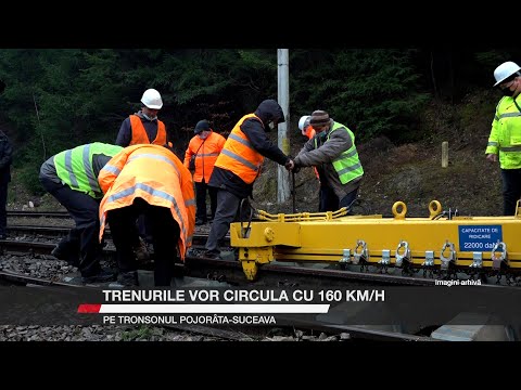 Trains will run at 160 km/h on the Pojorâta-Suceava section
