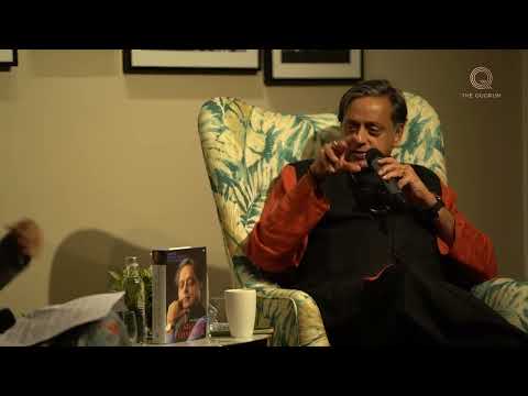 Dr. Shashi Tharoor in conversation with anuradha covering discourses on politics, cricket Mumbai