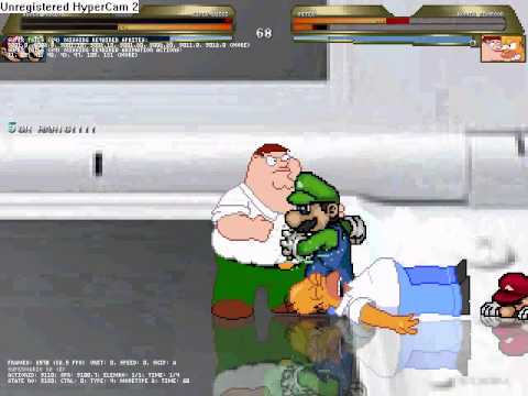 Mario and Luigi vs Homer and Peter