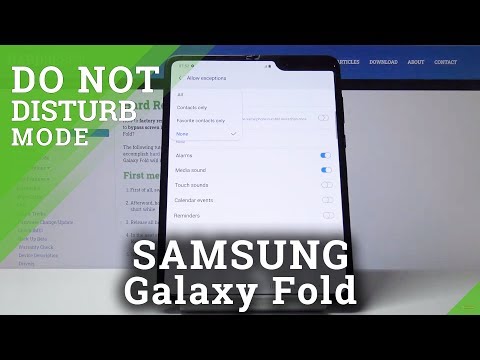 How to Activate Do Not Disturb Mode in Samsung Galaxy Fold - Mute All Sounds