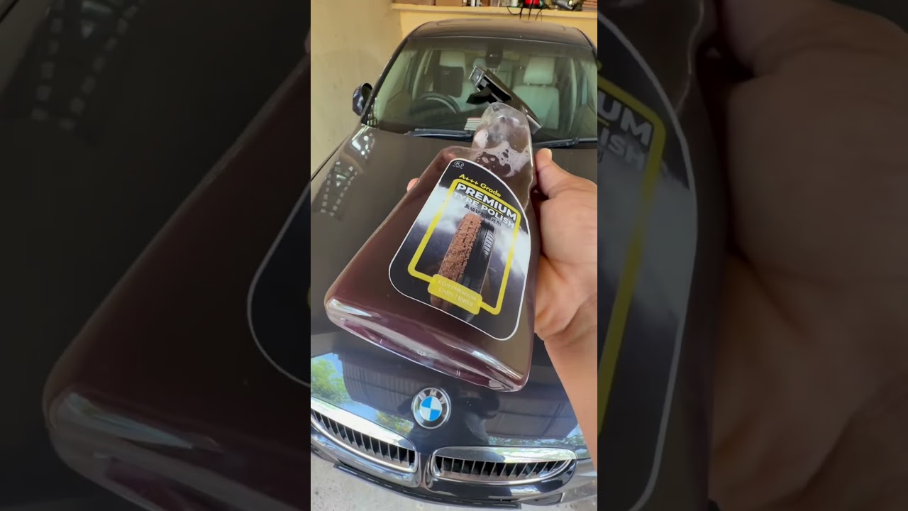 Using tire polish will change the look of your car 😳🚗 | German quality secret #shorts #cars #kerala