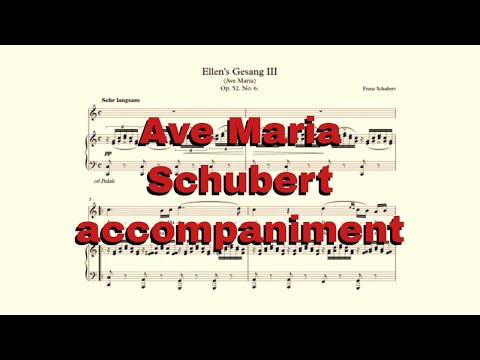 Ave Maria - Schubert - accompaniment C Major - Ave maria accompaniment