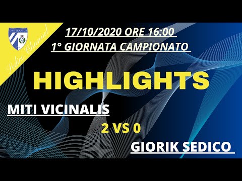 HIGHLIGHTS - MITI VICINALIS VS GIORIK SEDICO C5 - 1° GIORNATA CAMPIONATO 17/10/2020 - SERIE B
