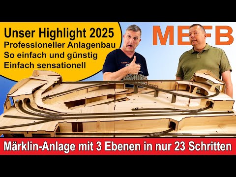 Sensationell: Märklin Modellbahnanlage mit 3 Ebenen in nur 23 Schritten
