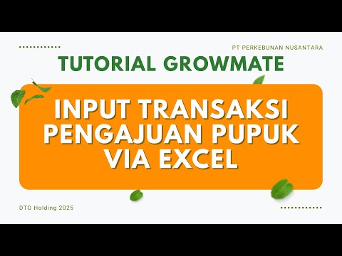 Input Transaksi Pengajuan via Excel
