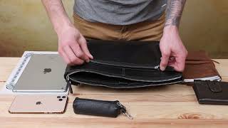 Кожаная сумка для ноутбука Grande Pelle 11437 черный