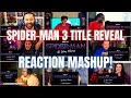 Spider Man 3 Title Reveal Reaction Mashup | Spider Man No Way Home Reaction