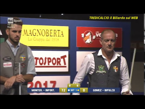 Gomez e Bifulco vs Montereali e Infortuna Finale Camp.Ital. Biliardo Coppie Torino 2017@TREDICALCIO