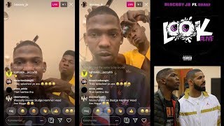 BlocBoy JB getting a fade live on instagram