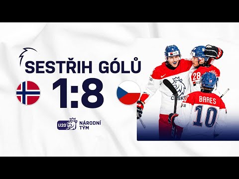 U20 | SESTŘIH GÓLŮ: Norsko vs. Česko 1:8 | MSJ - Göteborg, Švédsko