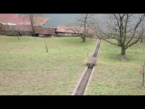 Privater Schrägaufzug Windisch 1964 Talfahrt - private inclined lift Switzerland