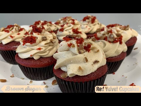 The BEST Moist Fluffy Red Velvet Cupcakes | Brown Sugar Cream Cheese Frosting