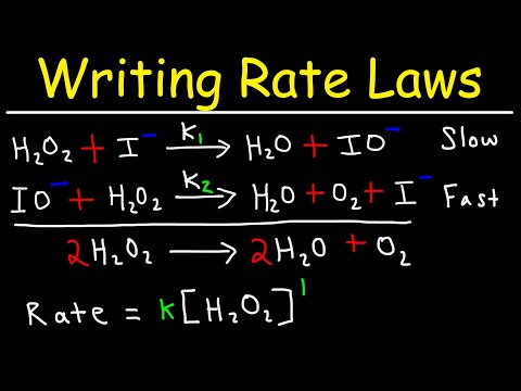 Writing Rate Laws of Reaction Mechanisms Using The Rate Determining Step - Chemical Kinetics