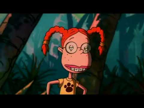 Rugrats Go Wild trailer frame — the babies adrift at sea, island looming, adventure cues rising