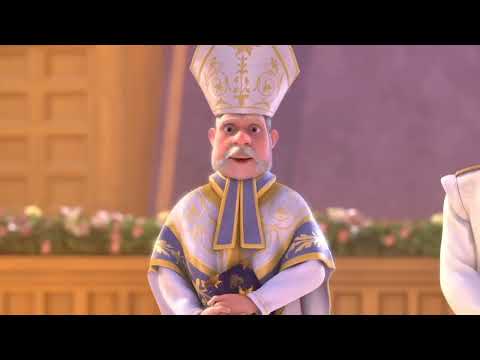 Rapunzel's entry in wedding hall.