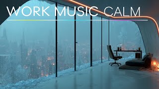 Focus Music & Deep Work Ambient for Concentration | Snowy Cityscape Study Beats