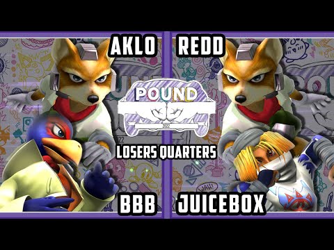 Pound 2022 Losers Quarters - Redd & Juicebox Vs. Aklo & BBB - SSBM Smash Melee Tournament