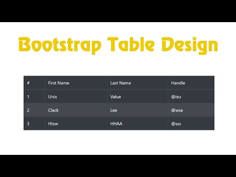 Bootstrap Table Tutorial Using Bootstrap Framework