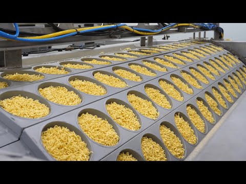 Incroyable processus de fabrication de ramen dans une usine de nouilles coréennes