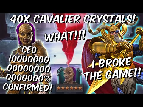 40x 6 Star Jabari Panther & Odin BUFFED Cavalier Crystal Opening - CEO - Marvel Contest of Champions