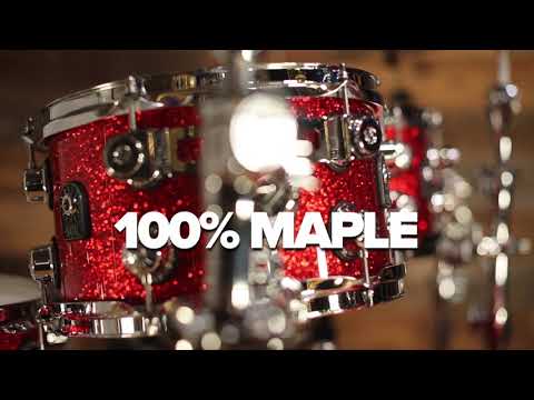 Natal Maple Originals 5 Piece Drum Kit - Red Sparkle - Drumazon Show Reel