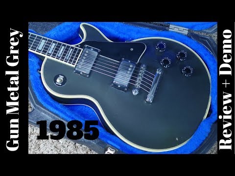 1985 Gibson Les Paul Custom Charcoal Metallic / Gun Metal Grey  Review and Demo Video