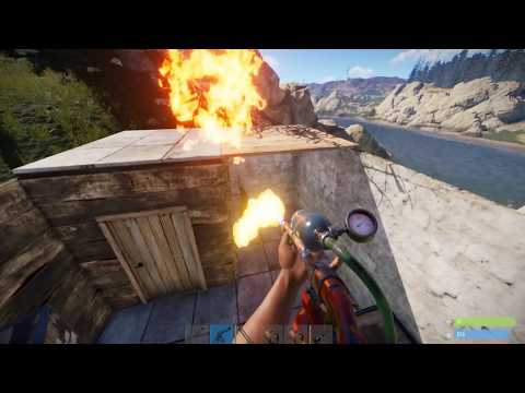 Rust - Flamethrower kill & raid