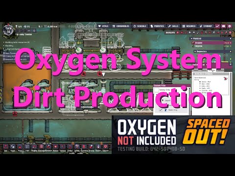 Clean Oxygen Production.  Dirt Production to Feed Research Oxygen Not Included Leek Timeline Ep 3