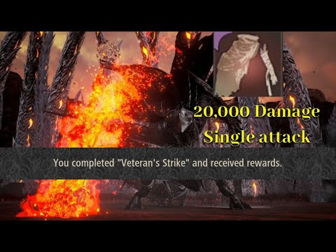 code vein Hellfire knight 20000 single damage/Veterans Strike Challenge/Ruinous Chevalier Blood Veil
