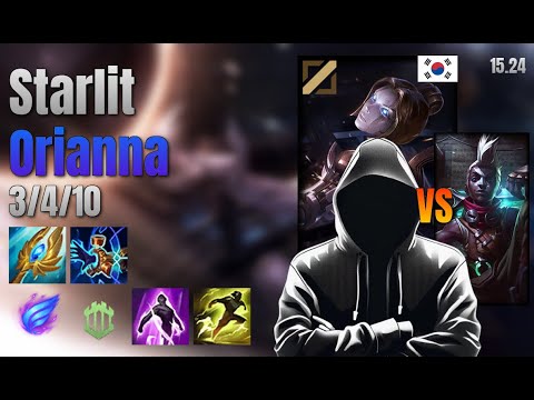 Starlit Mid Orianna vs Ekko lol KR solo rank Full Game 15.24 | Starlit 오리아나 vs 에코