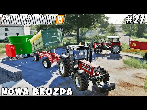 Spraying herbicide, cow care, production TMR | Nowa Bruzda | Farming simulator 19 | Timelapse #27