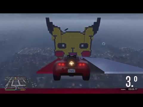 MEGA RAMPA SUPER EPICA DE PIKACHU - GANO DE MILAGRO! - GTA 5 ONLINE