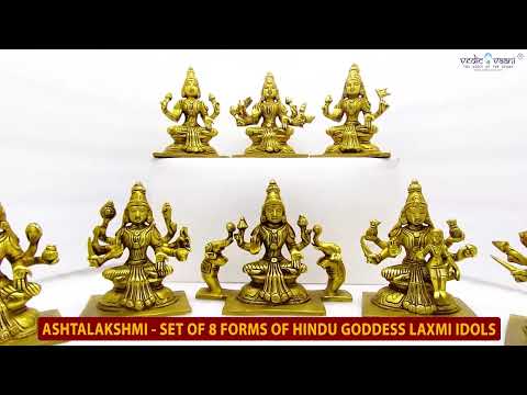 Ashtalakshmi - set of 8 Forms of Hindu Goddess Laxmi Idols video