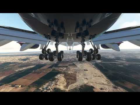 MALAYSIAN AIRLINE BOEING 747 POUSANDO NO AEROPORTO INTERNACIONAL DE ALEXANDRIA